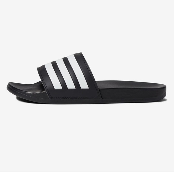 NWT in box Adidas Black and White Striped Slides. Unisex mens 7/womens 8 - Picture 4 of 5